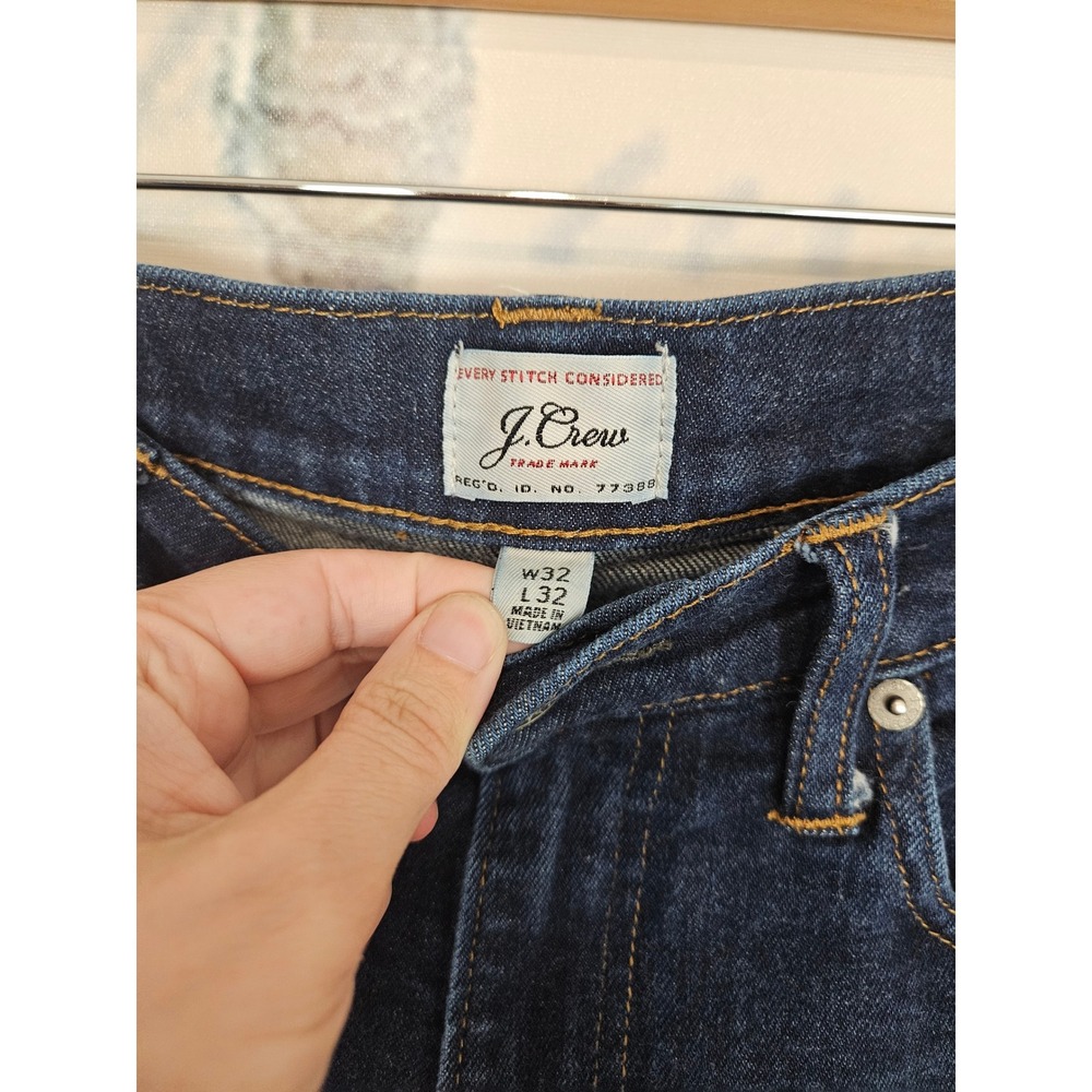J.Crew 484 Slim Fit Jeans Mens 32x32 Dark Indigo Kurabo Japanese Denim J5024 - Picture 3 of 10